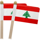 TSMD Stick Flags,5x8 Inch,12 Pack (Lebanon)